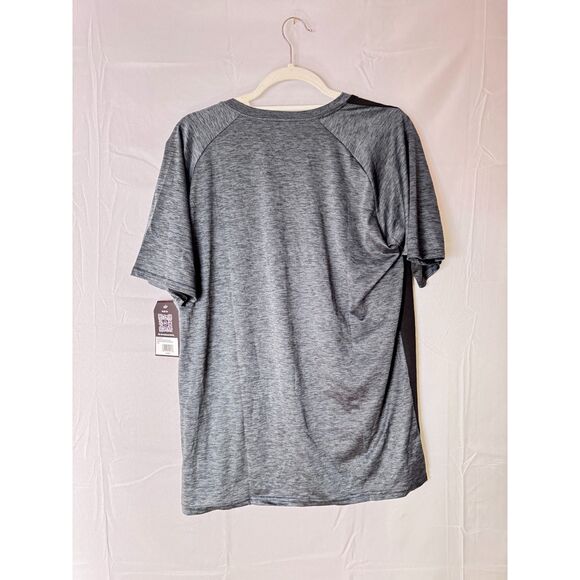 Real Essentials Heathered Gray Performance Tee – Size L – NWT - Picture 2 of 4
